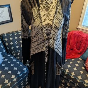 Long marled cardigan Elan